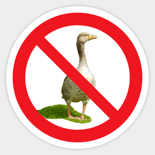 Prohibited Goose Sign Sticker